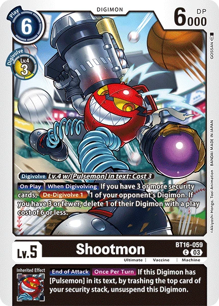 Digimon Card Game Sammelkarte BT16-059 Shootmon