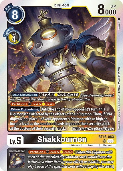 Digimon Card Game Sammelkarte BT16-063 Shakkoumon