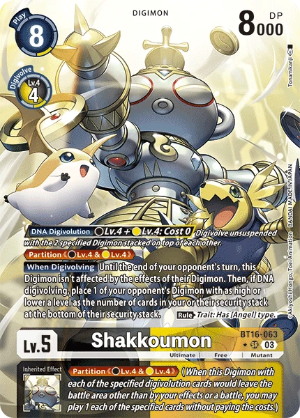 Digimon Card Game Sammelkarte BT16-063 Shakkoumon alternatives Artwork 1