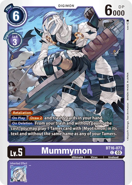 Digimon Card Game Sammelkarte BT16-073 Mummymon