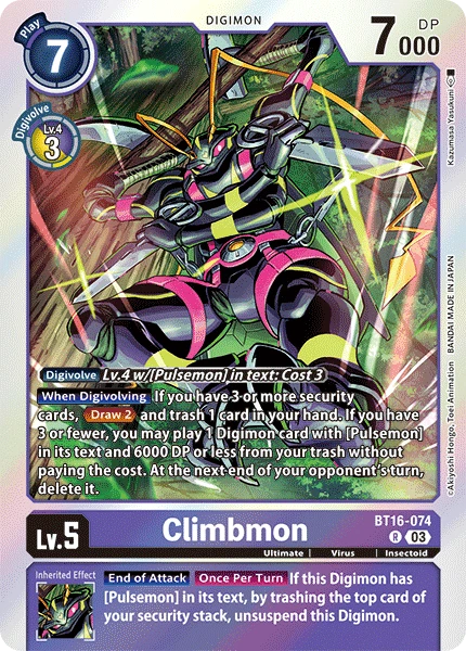 Digimon Card Game Sammelkarte BT16-074 Climbmon