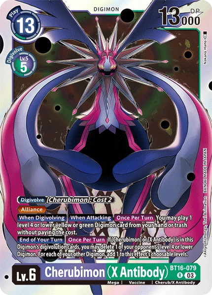 Digimon Card Game Sammelkarte BT16-079 Cherubimon (X Antibody)