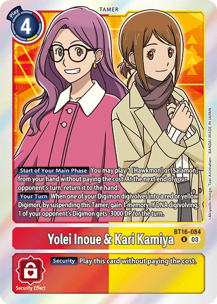 Digimon Card Game Sammelkarte BT16-084 Yolei Inoue & Kari Kamiya