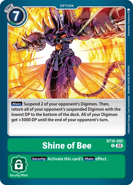 Digimon Card Game Sammelkarte BT16-095 Shine of Bee