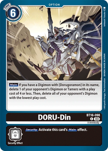 Digimon Card Game Sammelkarte BT16-098 DORU-Din