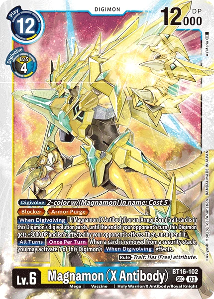 Digimon Card Game Sammelkarte BT16-102 Magnamon (X Antibody)