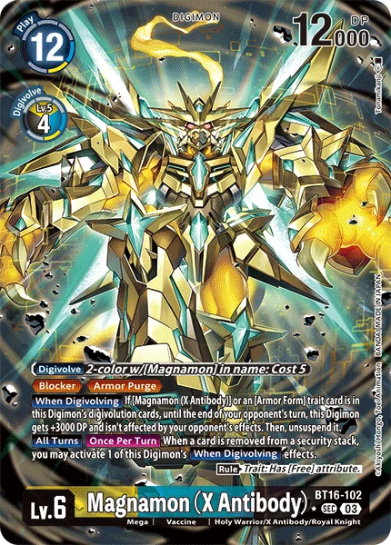 Digimon Card Game Sammelkarte BT16-102 Magnamon (X Antibody) alternatives Artwork 1