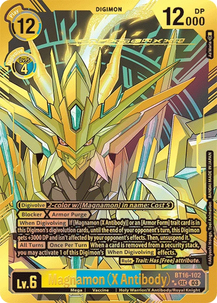 Digimon Card Game Sammelkarte BT16-102 Magnamon (X Antibody) alternatives Artwork 2