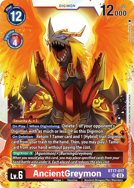 Digimon Card Game Sammelkarte BT17-017 AncientGreymon