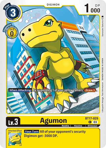 Digimon Card Game Sammelkarte BT17-029 Agumon