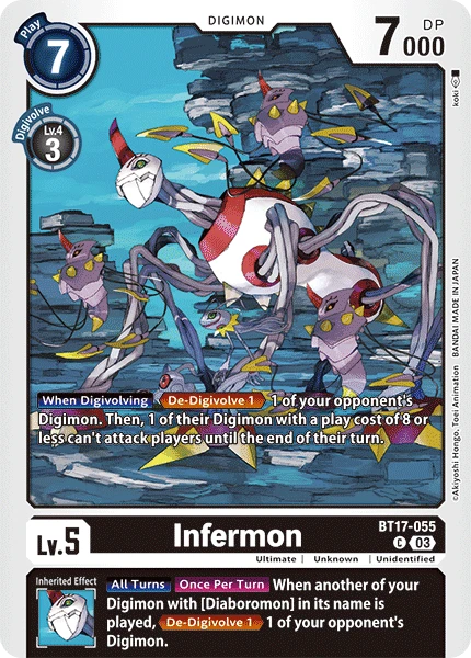 Digimon Card Game Sammelkarte BT17-055 Infermon