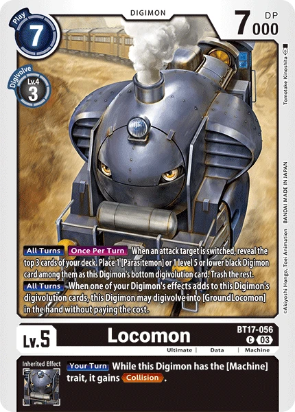 Digimon Card Game Sammelkarte BT17-056 Locomon