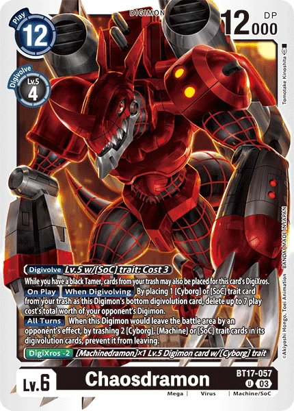 Digimon Card Game Sammelkarte BT17-057 Chaosdramon