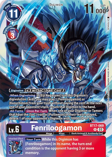 Digimon Card Game Sammelkarte BT17-069 Fenriloogamon