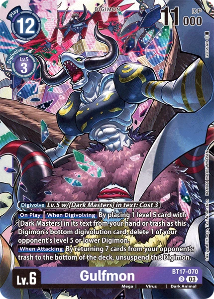 Digimon Card Game Sammelkarte BT17-070 Gulfmon