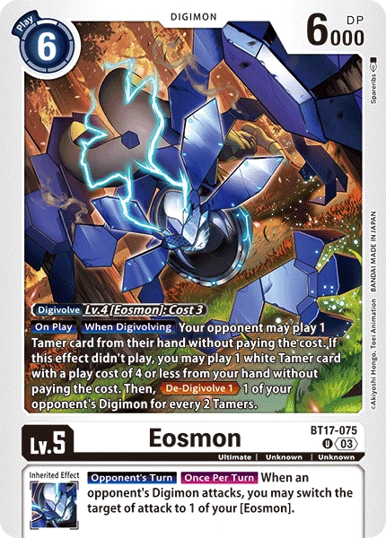 Digimon Card Game Sammelkarte BT17-075 Eosmon