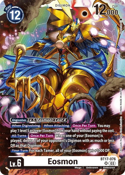 Digimon Card Game Sammelkarte BT17-076 Eosmon