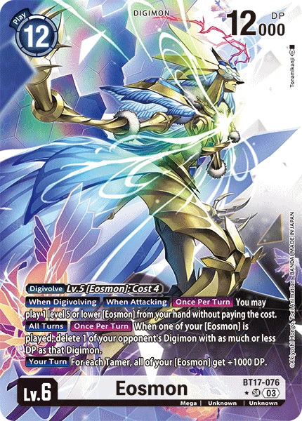 Digimon Card Game Sammelkarte BT17-076 Eosmon alternatives Artwork 1