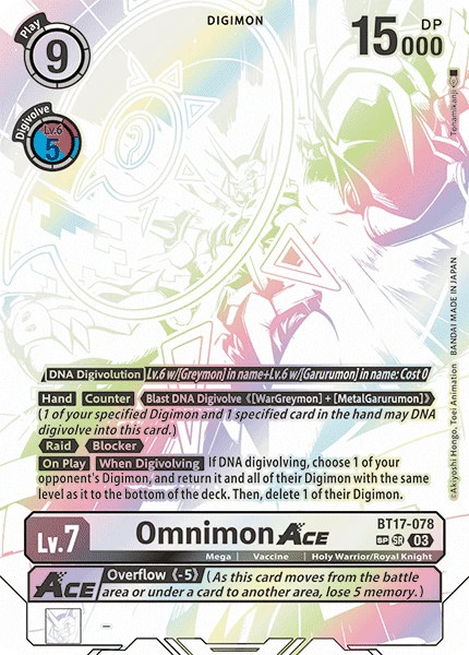 Digimon Card Game Sammelkarte BT17-078 Omnimon ACE alternatives Artwork 2