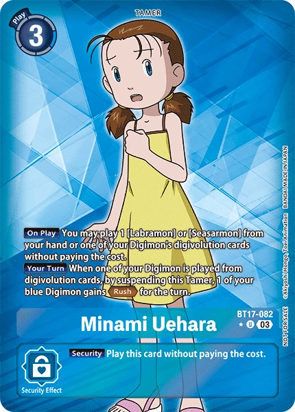 Digimon Card Game Sammelkarte BT17-082 Minami Uehara alternatives Artwork 1