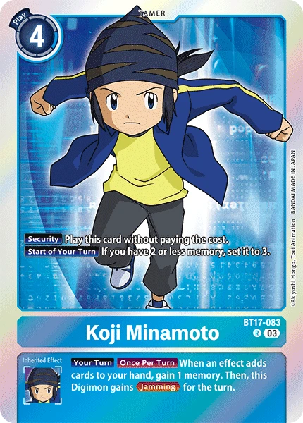 Digimon Card Game Sammelkarte BT17-083 Koji Minamoto