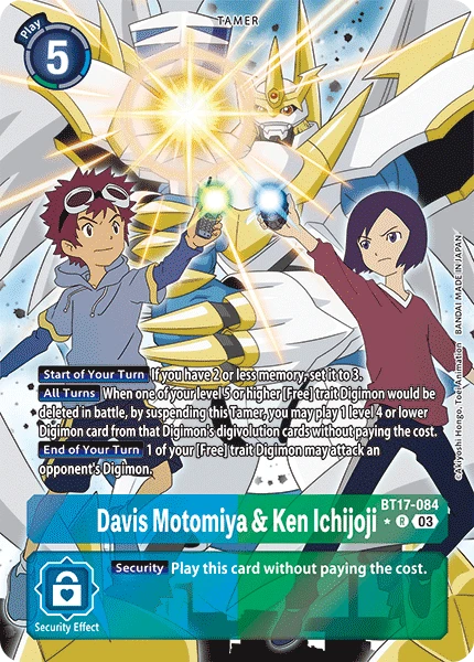 Digimon Card Game Sammelkarte BT17-084 Davis Motomiya & Ken Ichijoji alternatives Artwork 1