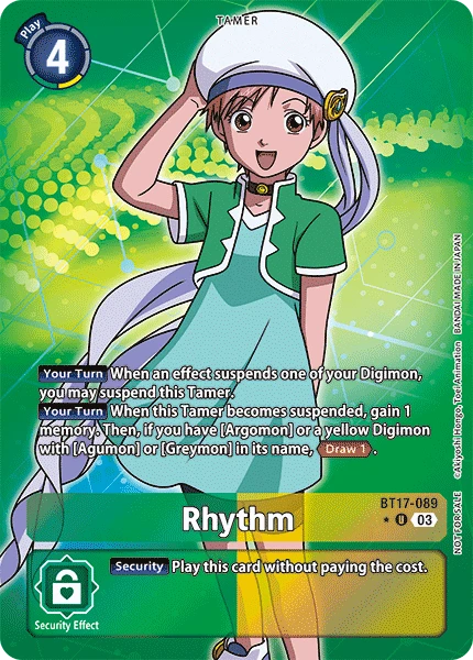 Digimon Card Game Sammelkarte BT17-089 Rhythm alternatives Artwork 1