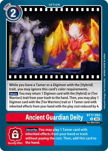 Digimon Card Game Sammelkarte BT17-094 Ancient Guardian Deity