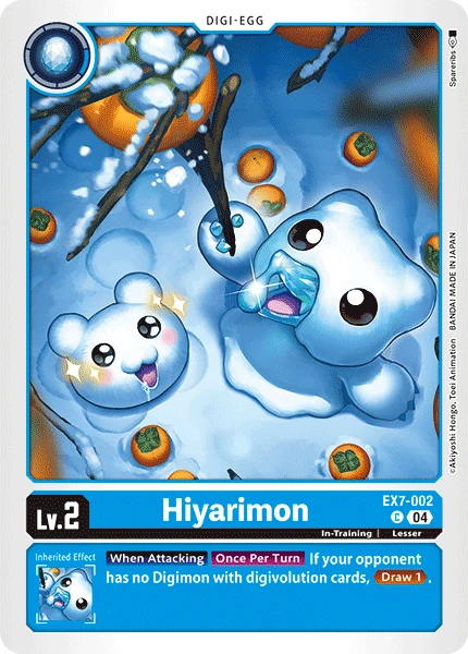 Digimon Card Game Sammelkarte EX7-002 Hiyarimon