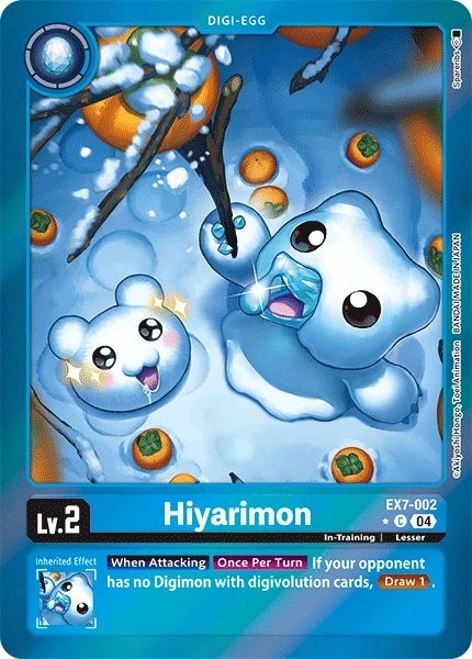 Digimon Card Game Sammelkarte EX7-002 Hiyarimon alternatives Artwork 1