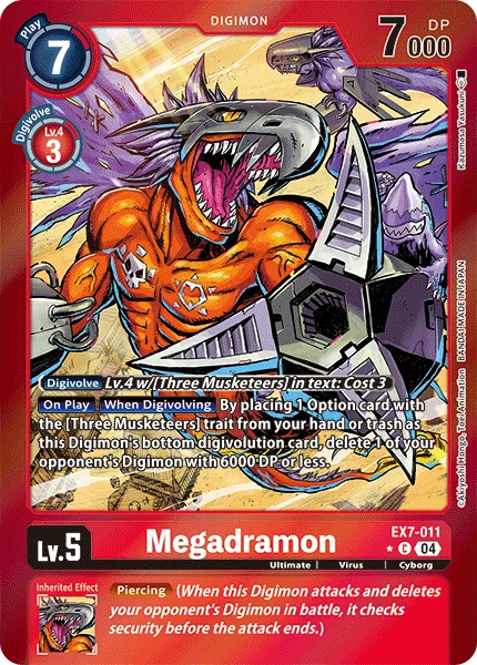 Digimon Card Game Sammelkarte EX7-011 Megadramon alternatives Artwork 1