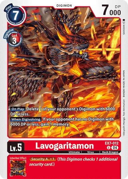 Digimon Card Game Sammelkarte EX7-012 Lavogaritamon