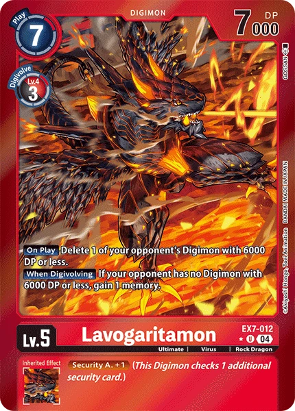 Digimon Card Game Sammelkarte EX7-012 Lavogaritamon alternatives Artwork 1