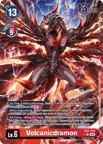 Digimon Card Game Sammelkarte EX7-014 Volcanicdramon alternatives Artwork 1