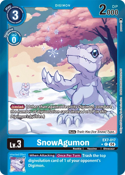 Digimon Card Game Sammelkarte EX7-017 SnowAgumon alternatives Artwork 1