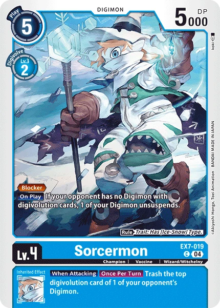 Digimon Card Game Sammelkarte EX7-019 Sorcermon