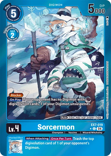 Digimon Card Game Sammelkarte EX7-019 Sorcermon alternatives Artwork 1