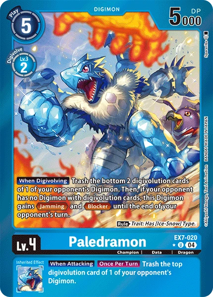 Digimon Card Game Sammelkarte EX7-020 Paledramon alternatives Artwork 1