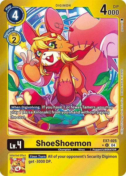 Digimon Card Game Sammelkarte EX7-025 ShoeShoemon alternatives Artwork 1