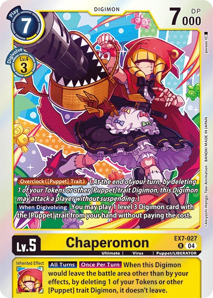 Digimon Card Game Sammelkarte EX7-027 Chaperomon