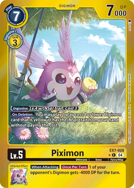 Digimon Card Game Sammelkarte EX7-028 Piximon alternatives Artwork 1