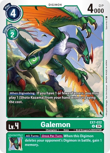 Digimon Card Game Sammelkarte EX7-032 Galemon