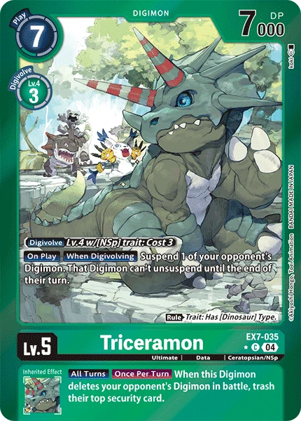 Digimon Card Game Sammelkarte EX7-035 Triceramon alternatives Artwork 1