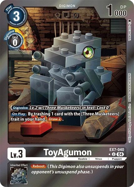 Digimon Card Game Sammelkarte EX7-040 ToyAgumon alternatives Artwork 1