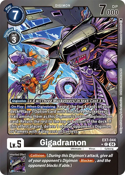 Digimon Card Game Sammelkarte EX7-044 Gigadramon alternatives Artwork 1