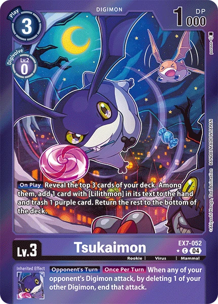 Digimon Card Game Sammelkarte EX7-052 Tsukaimon alternatives Artwork 1