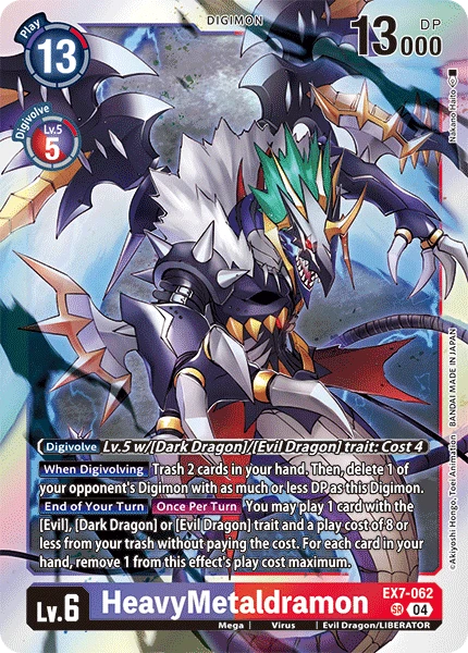 Digimon Card Game Sammelkarte EX7-062 HeavyMetaldramon