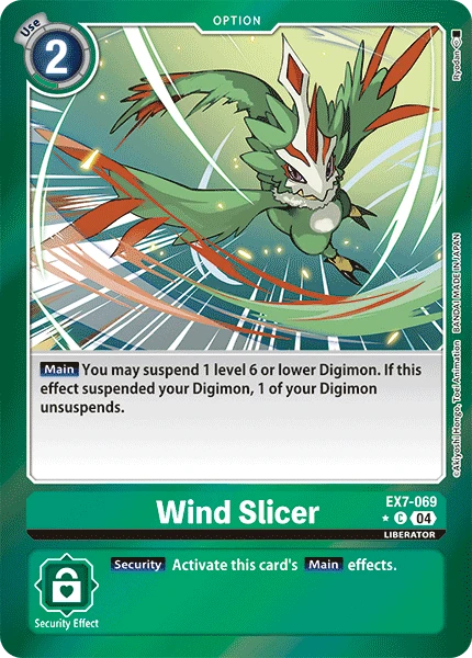 Digimon Card Game Sammelkarte EX7-069 Wind Slicer alternatives Artwork 1