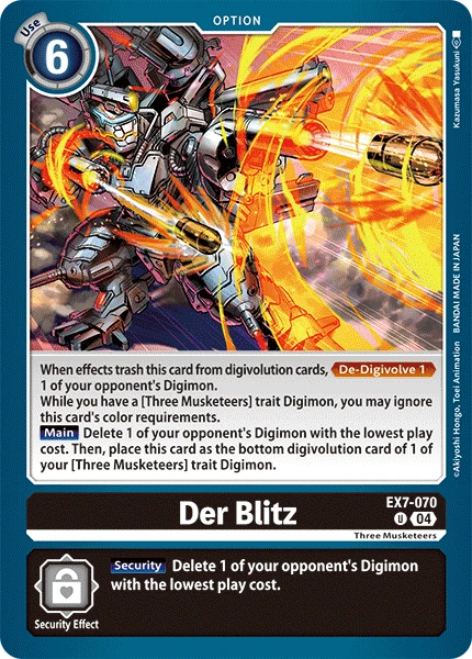 Digimon Card Game Sammelkarte EX7-070 Der Blitz