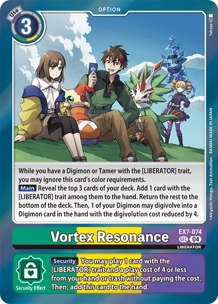 Digimon Card Game Sammelkarte EX7-074 Vortex Resonance